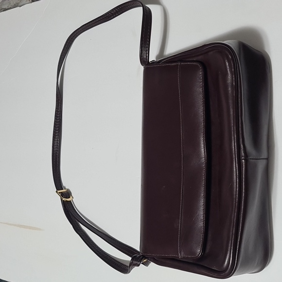 Leco brown leather shoulder bag - Picture 1 of 10